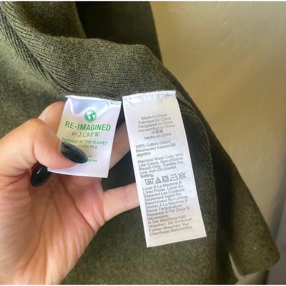 J.Crew Re-Imagined‎ Green Shawl Collar Cardigan Sweater - Size XS - Picture 5 of 9